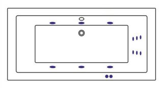 Гидромассажная ванна Whitecross Savia Duo 0103.170080.100.LINE.BR 170x80см Line бронза